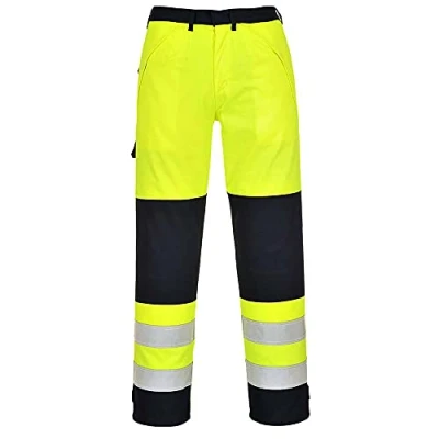 Afbeelding van Portwest FR62 Hi Vis Multi Norm Broek, Geel/Marine, Normaal, Grootte L