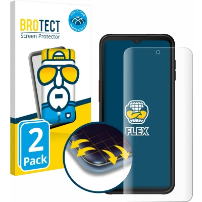 Afbeelding van BROTECT Screenprotector voor Samsung Galaxy Xcover 6 Pro Folie Beschermfolie transparant volledig dekking (2 Stuks)