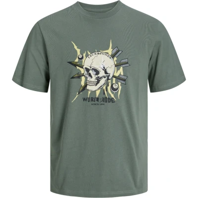 Afbeelding van Jack &amp; Jones Jorheavens CREW NECK Tshirt print, Heren, Maat: Large, Laurel wreath