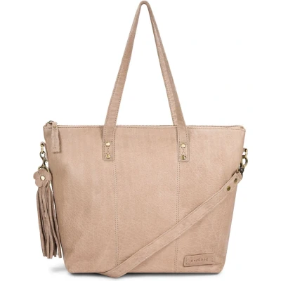 Afbeelding van Bag2Bag Mala Handtas Schoudertas Ruim Leer Grey/taupe