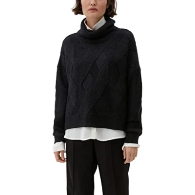 Afbeelding van s.Oliver BLACK LABEL Dames 2118893 gebreide trui, zwart, S