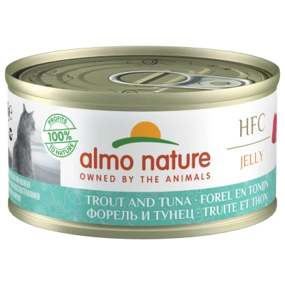 Afbeelding van Almo Nature Hfc Cat Jelly Blik 70 g Kattenvoer Forel&amp;Tonijn
