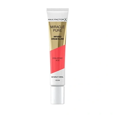 Afbeelding van 1+1 gratis: Max Factor Miracle Pure Infused Cream Blush 002 Sunlit Coral 15 ml