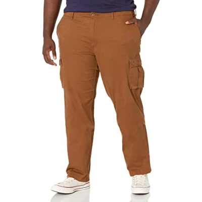 Afbeelding van Amazon Essentials Men&#039;s Stretch cargobroek met rechte pasvorm (verkrijgbaar in grote en lange maten), Lichtbruin, 34W / 28L