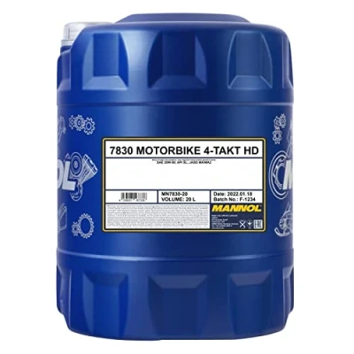 Afbeelding van MANNOL 7830 Motorfiets 4 takt HD API SL, 20 liter