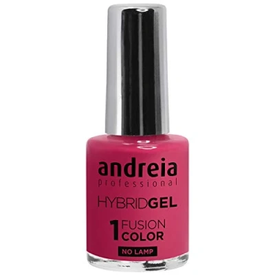 Afbeelding van Andreia professionele hybride gel nagellak 2 stappen en geen lamp vereist Langdurige eenvoudige verwijdering Fusion Color H19 Rood Shades of Pink