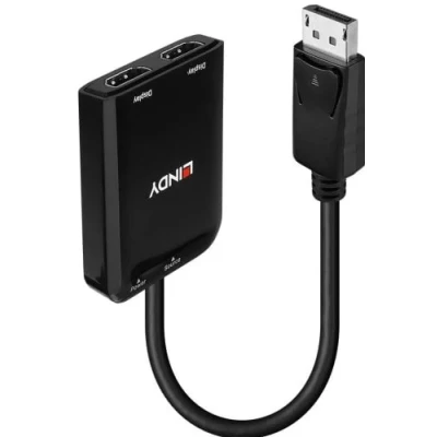 Afbeelding van Lindy 38433 video kabel adapter DisplayPort 2 x HDMI