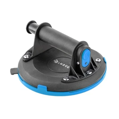 Afbeelding van Högert Technik 200 mm handbeker met manometer maximale belasting: 190 kg handstofzuiger heavy duty zuignap voor het vervoer van vensterglas en gladde voorwerpen