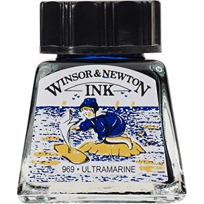 Afbeelding van Winsor &amp; Newton Drawing Ink Ultramarine 14ml