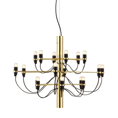 Afbeelding van Flos 209718 by Gino Sarfatti kroonluchter Ø69 transparant messing