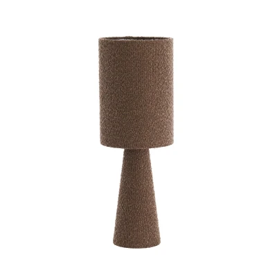 Afbeelding van Light &amp; Living Micky tafellamp ø20x58 cm bouclé bruin Stof