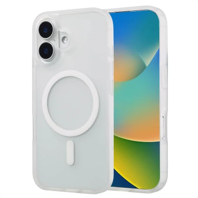 Afbeelding van Apple iPhone 16 MagSafe Hoesje Kunststof imoshion Hardcase/Backcover Wit Telefoonhoesje