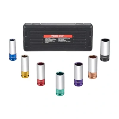 Afbeelding van VEVOR asmoer slagdoppenset 12,7 mm aandrijving 7 delig metrisch