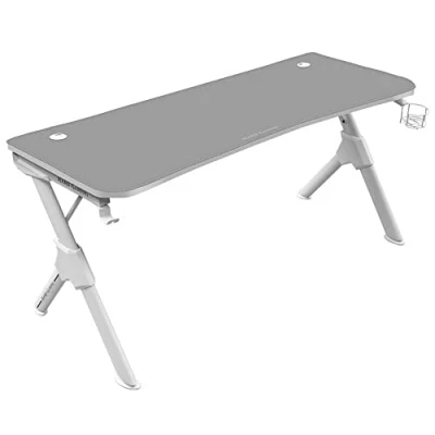 Afbeelding van Mars Gaming MGD140W Wit, Tafel 140cm, Headset+Drank Stand, Total Mousepad