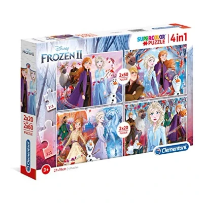 Afbeelding van Clementoni Kinderpuzzels Disney Frozen 2 4 in 1, Legpuzzel 2x20/2x60 Stukjes, 3 5 jaar 21307