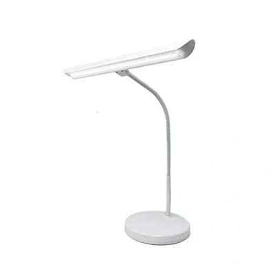 Afbeelding van Infitronic IN18LEDKLW 18 LEDs pianolamp tafellamp warm wit licht dimbaar USB type A laadbus (witte variant)