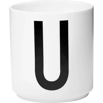 Afbeelding van Design Letters porseleinen mok U