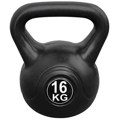 Afbeelding van Kettlebell voor binnen en buiten Kunststof Zwart 16 kg