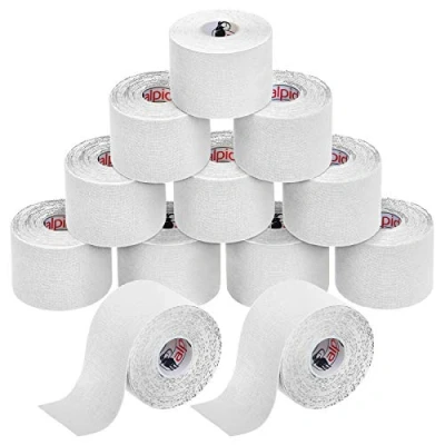 Afbeelding van ALPIDEX Kinesiologie Tape 1/3/ 6/12 rollen Veel kleuren 5 m x cm Toepassingsfolder Elastisch Waterdicht Huidvriendelijk Fysio Spier Set, Kleur:Wit, Aantal stuks:12
