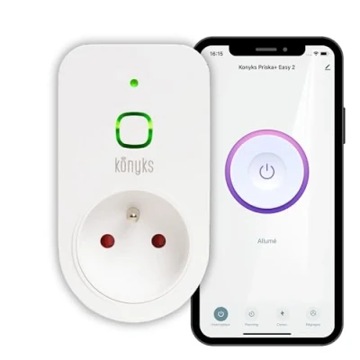 Afbeelding van Konyks Priska+ Easy WiFi+BT 16A Smart stopcontact met teller, wit