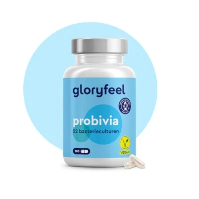 Afbeelding van gloryfeel Probiotica Probivia® Cultures Complex 22 bacteriestammen + inuline Probiotics 180 capsules met enteric coating inclusief Lactobacillus, Bifidobacterium 100% veganistisch