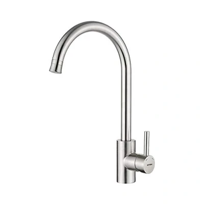 Afbeelding van GRIFEMA G4011 Keukenkraan, met 360 Draaibare Eengreepsmengkraan Spoelbak Kraan Keuken, Watervoorziening Onder Lage Druk, Roestvrij Staal