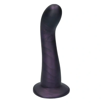 Afbeelding van Ylva &amp; Dite Swan Siliconen G spot / Anale dildo Made in Holland Donker Paars Metallic