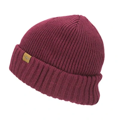 Afbeelding van Sealskinz Gorro con puño Enrollado Impermeable para el Clima frío Rojo, S/M Punto, Hombre