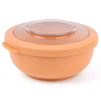 Afbeelding van Amuse Tylla Peach Life Bowl Lunchbox Perfect Afsluitbare Verhouddoos Saladebox voor onderweg Vaatwas, magnetron, en diepvriesbestendig Oranje 700 ml