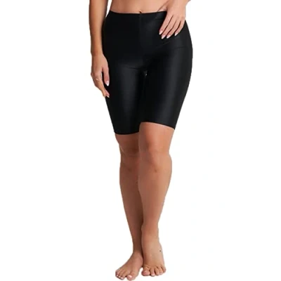 Afbeelding van undercover lingerie Glanzende super rekbare lycra legging voor dames, fiets dansshorts, Zwart, S M