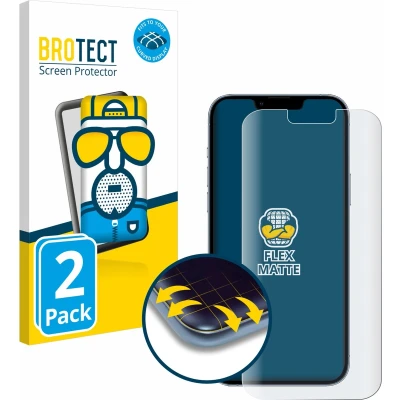 Afbeelding van BROTECT Screenprotector voor Apple iPhone 13 Pro Max Folie Beschermfolie matte volledig dekking (2 Stuks)