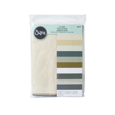 Afbeelding van Sizzix Surfacez Vilt vellen Neutrals 30 x 21cm 10 stuks