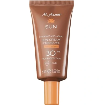 Afbeelding van M. Asam Sun Intensive Anti Aging Cream Face SPF 30 (50 ml) gezichtscrème met onmiddellijke bescherming bij UVA &amp; UVB straling, voorkomt huidbeschadiging door de zon, aloë vera kokoswater