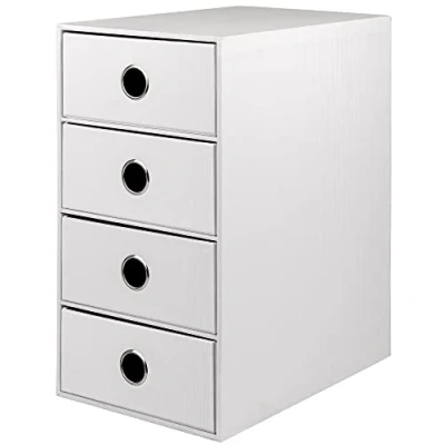Afbeelding van Rössler Papier 1524452094 S.O.H.O. 4 delige ladebox voor DIN A5, met greepgat, special edition white, 250 x 175 320 mm, 1 stuk