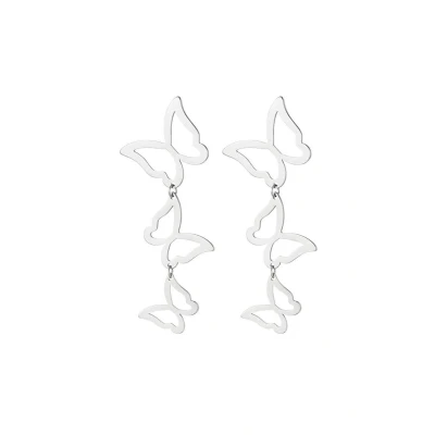 Afbeelding van Bijoutheek Oorknoppen Statement Butterflies Zilver
