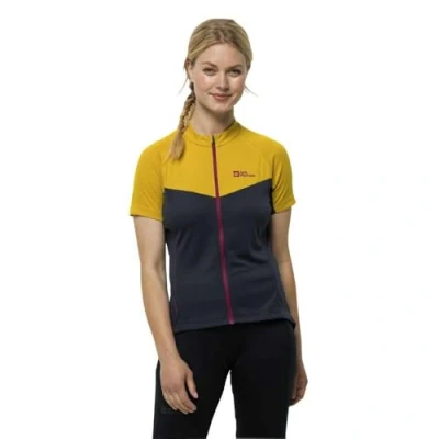 Afbeelding van Jack Wolfskin Morobbia FZ T W Wielershirt, Dames, Maat: Large, Golden spice