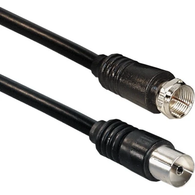 Afbeelding van F (m) Coax IEC (v) coaxkabel / zwart 7,5 meter