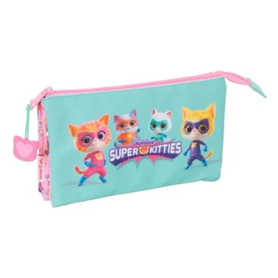 Afbeelding van Alleshouder SuperKitties Roze Turkoois 22 x 12 3 cm