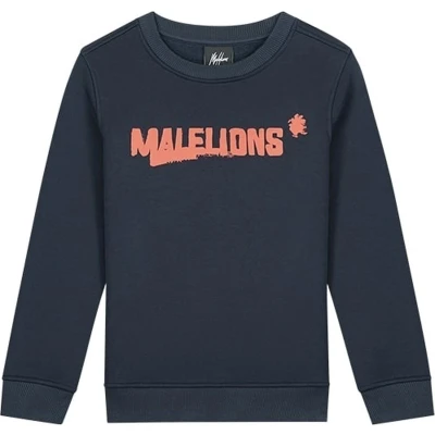 Afbeelding van Sweater inked Navy blauw / Donker oranje