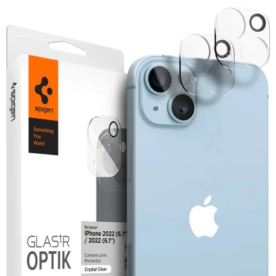 Afbeelding van Spigen Apple iPhone 14 / Plus camera lens screenprotector Clear 2 pack