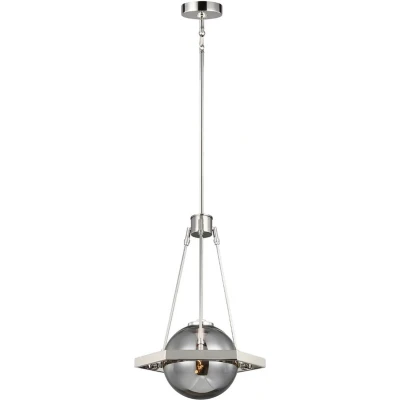 Afbeelding van Feiss LED Pendelarmatuur Harper 1X E14 Max 60W Dimbaar Polished Nickel