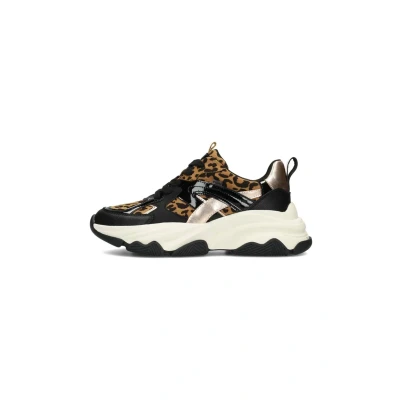 Afbeelding van POSH by Poelman Gigi chunky sneakers zwart/panterprint