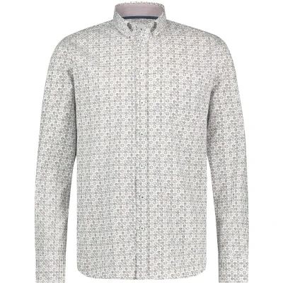 Afbeelding van State Of Art Overhemd Figuren Roze maat L Heren Print met Regular fit Pasvorm Stretch