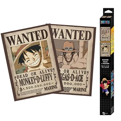 Afbeelding van GB Eye One Piece Set 2 Chibi Posters Wanted Luffy &amp; Ace