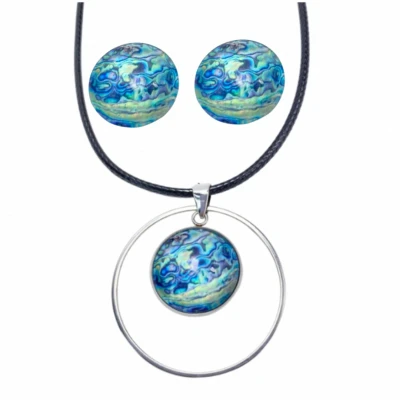 Afbeelding van 2 Delige set ketting en clip oorbellen Ocean Charme Bijoux