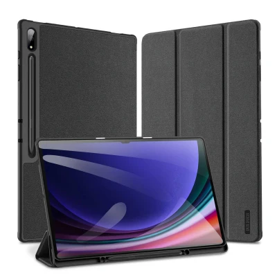 Afbeelding van Dux Ducis Tablet hoes geschikt voor Samsung Galaxy Tab S10 Ultra (2024) Domo Book Case Auto Wake/Sleep functie Zwart