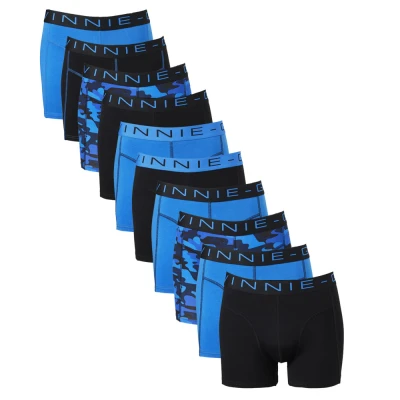 Afbeelding van 10 x Vinnie G Boxershort Voordeelpakket Blue / Black maat XL