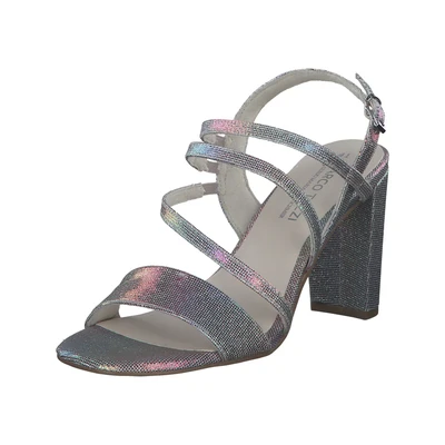 Afbeelding van Marco Tozzi BY Guido Maria Kretschmer Sandalen met hoge hak, Dames, Maat: 37, Rainbow metallic Textiel