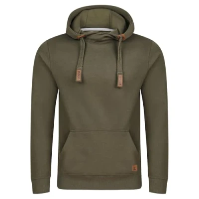 Afbeelding van riverso Hoodie voor heren RIVNiklas, regular fit, capuchontrui, sweatshirt, cross over kraag, grijs, bruin, groen, rood, blauw, zwart, beige, S, M, L, XL, XXL, 3XL, 4XL, 5XL, L