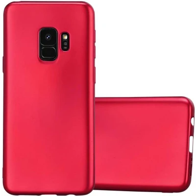 Afbeelding van Cadorabo Hoesje geschikt voor Samsung Galaxy S9 in METALLIC ROOD Beschermhoes gemaakt van flexibel TPU silicone Case Cover